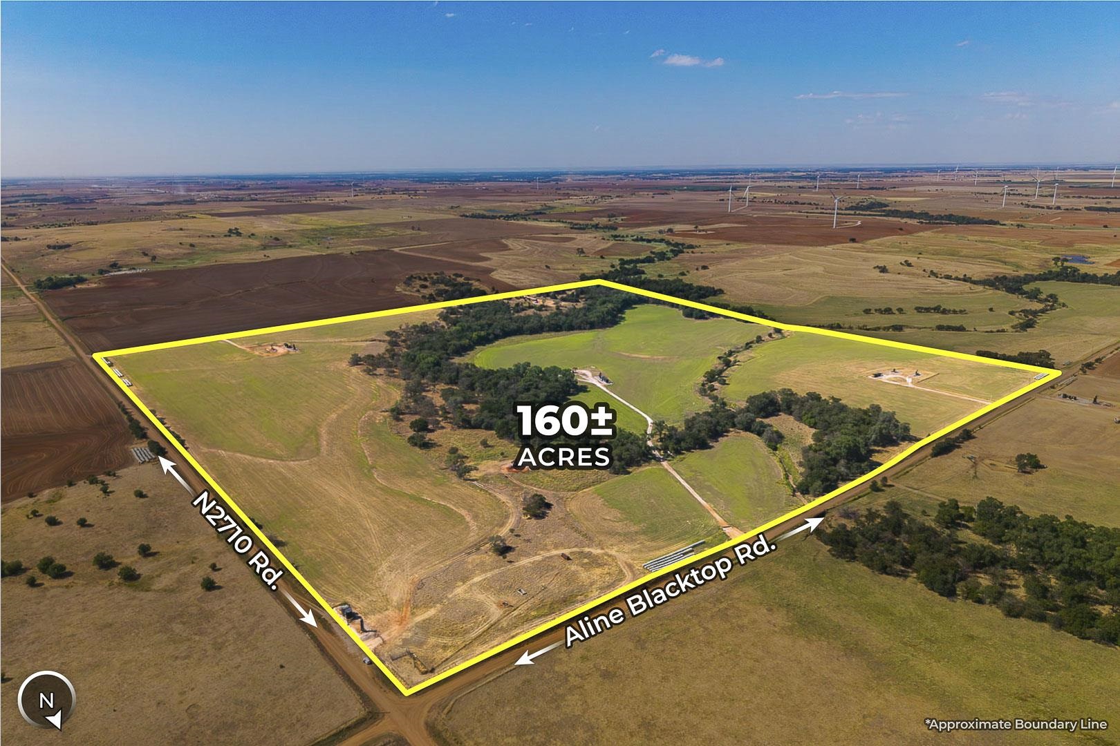 160+/- Acres Aline Blacktop Rd & N2710 Rd, Goltry